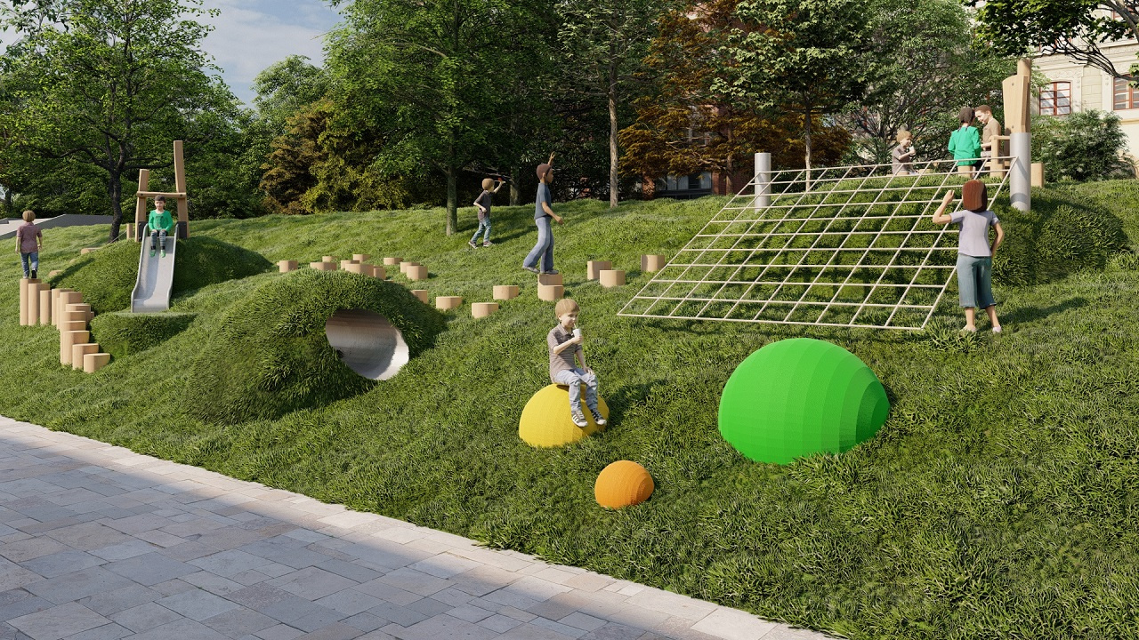 Такие формы и покрытия привлекают внимание детей и взрослых